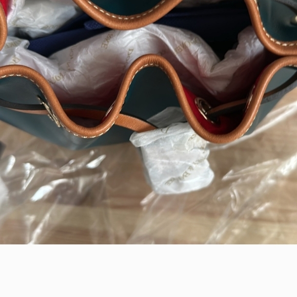 Dooney & Bourke Teal and Tan Women's Bag - Picture 4 of 5